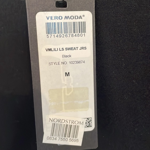 VERO MODA MIXED MEDIA sweat top black - Picture 3 of 4